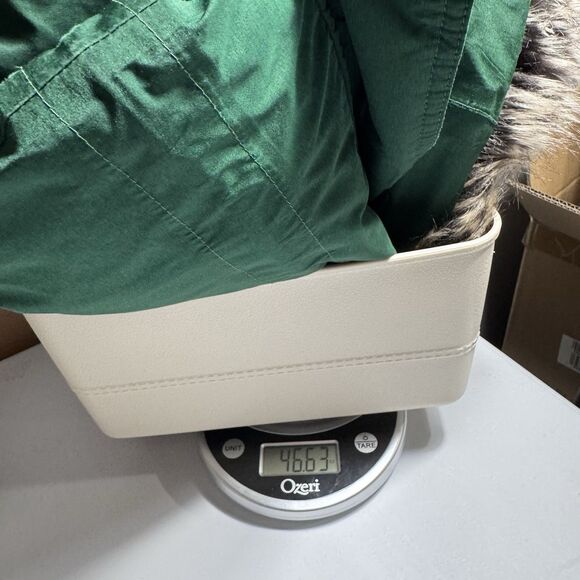 Land’s End Expedition Down Parka Winter Coat Hooded Womens Small Forest Green - Picture 9 of 14